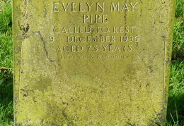 PIPE Evelyn May died 1996